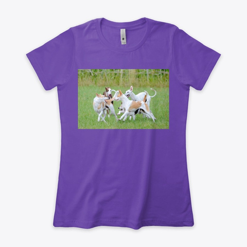 A Dogs Playing Fun Purple Rush T-Shirt Front