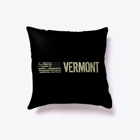 Vermont Military Flag White T-Shirt Front