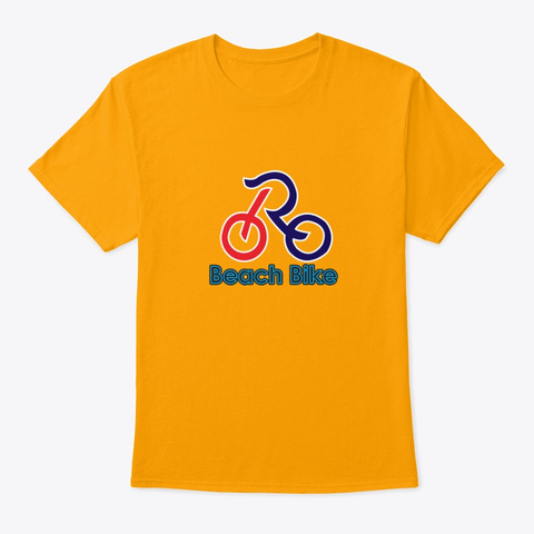 Beach Bike Gold T-Shirt Front