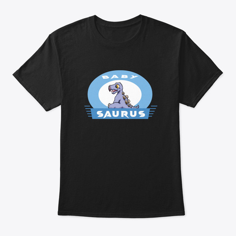 Baby Saurus Rex Black T-Shirt Front