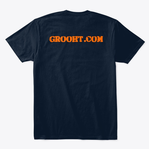 Hot Grooht.Com Merch New Navy T-Shirt Back