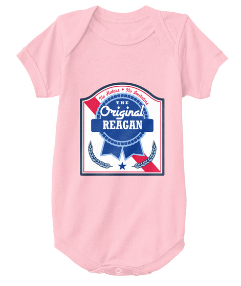 Reagan The Original Blue Ribbon! Pink T-Shirt Front