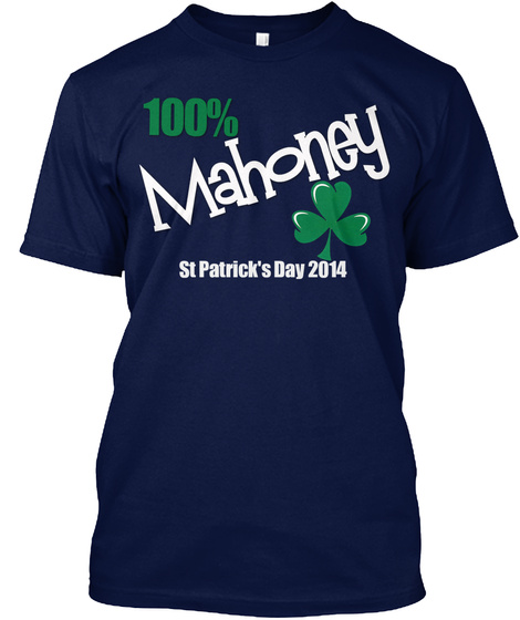 Mahoney  – St Patrick’s Day Navy T-Shirt Front