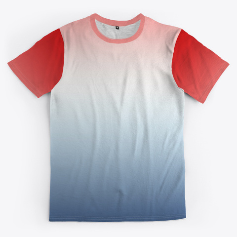 Red White Blue Color Gradient Standard T-Shirt Front