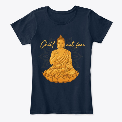 Cute Yoga Clothes And Gifts For Women  New Navy T-Shirt Front