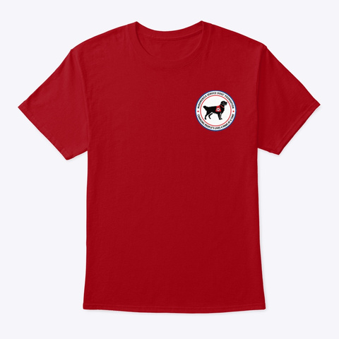 Mid America Service Dogs' Apparel Deep Red T-Shirt Front
