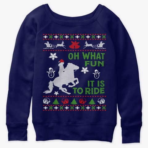 Horse Rider 2020 Christmas Funny T Shirt Navy  Camiseta Front