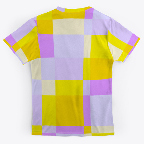 Abstract Pixel Patchwork Pattern Art Standard Camiseta Back