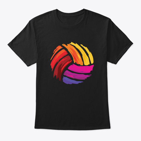 Volleyball Kfot4 Black T-Shirt Front
