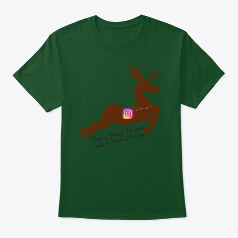 Christmas Selfie  Deep Forest T-Shirt Front