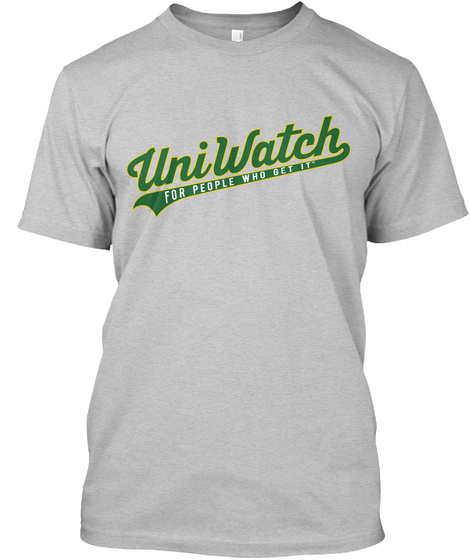 Uniwatch For People Who Get It  Light Heather Grey  T-Shirt Front