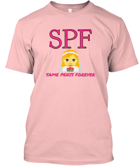 Spf Same Penis Forever Pale Pink T-Shirt Front