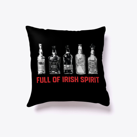 Funny Irish Beer Tequila Whisky Drinking Black Maglietta Front