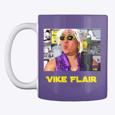 Vike Flair Purple áo T-Shirt Front