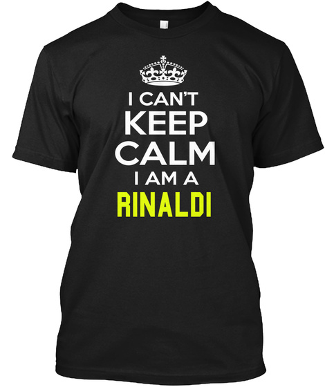Rinaldi Black T-Shirt Front