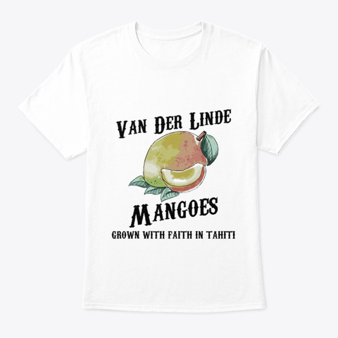 Van Der Linde Mangoes White T-Shirt Front