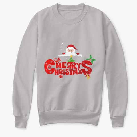Christmas Kids Crewneck Sweatshirt Light Steel  T-Shirt Front
