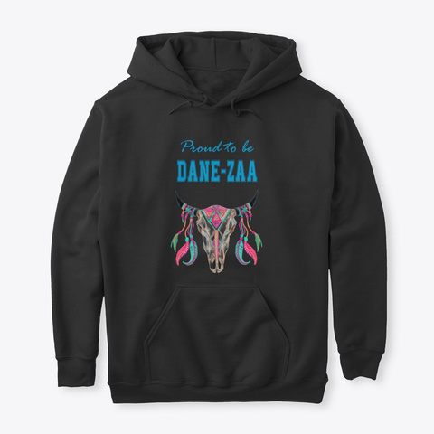 Proud To Be Dane Zaa Buffalo Skull Black Camiseta Front