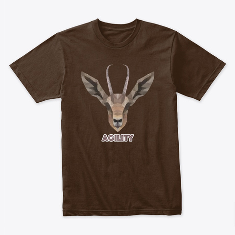 Polygon Art   Gazelle Dark Chocolate T-Shirt Front