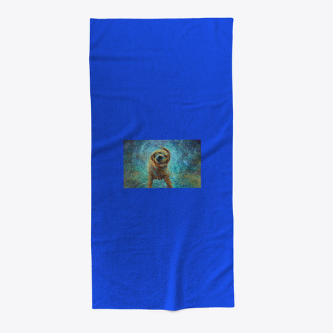 Player Plaz Beach Towel Royal Blue Camiseta Front