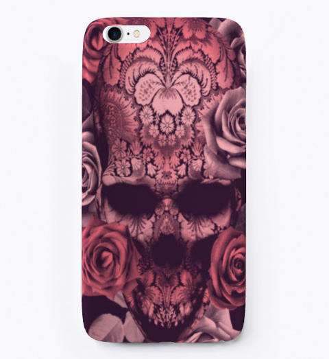 Floral Skull I Phone Case Standard Maglietta Front