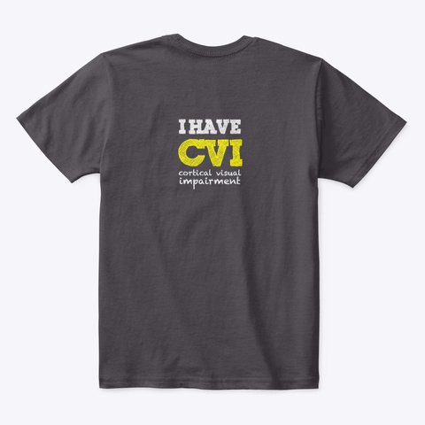 Start Seeing Cvi Kids T Shirt Heathered Charcoal  T-Shirt Back