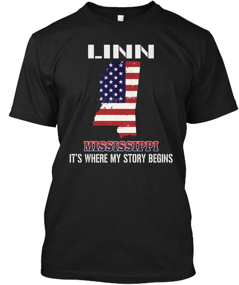 Linn Ms   Story Begins Black T-Shirt Front