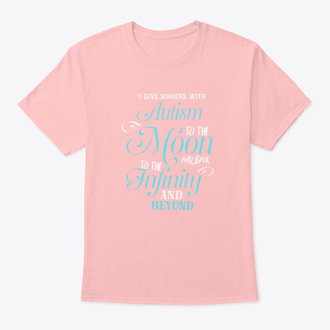 Autism Shirts Autism Awareness Ribbon T Pale Pink T-Shirt Front
