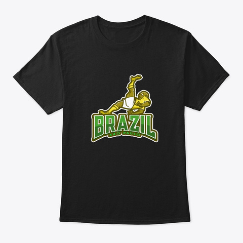 Brazil Football Sao Paulo Black T-Shirt Front