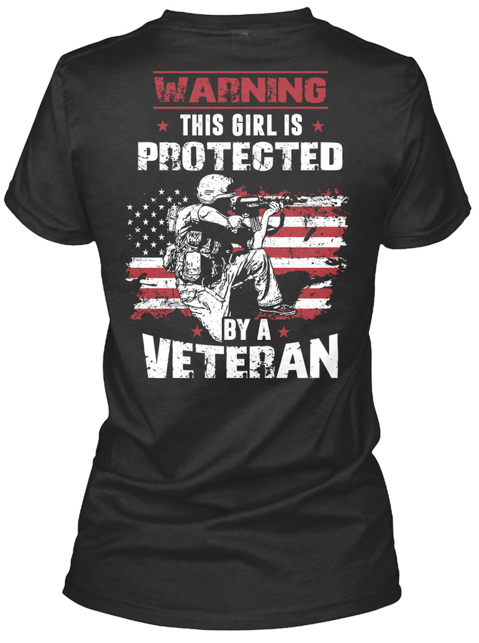 Warning - Protected by a Veteran Unisex Tshirt