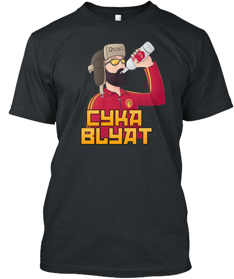 Cyka Blyat Black áo T-Shirt Front