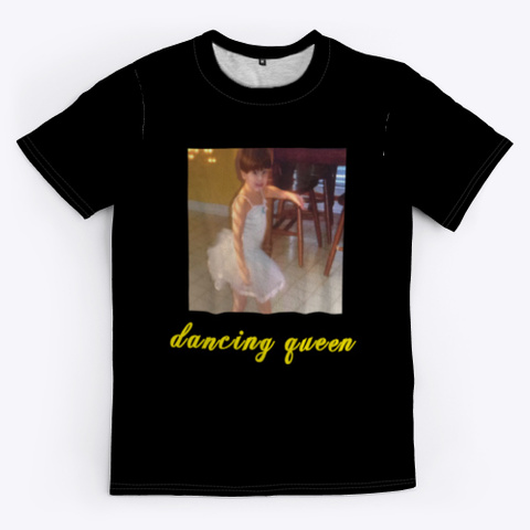 Dancing Queen Black T-Shirt Front