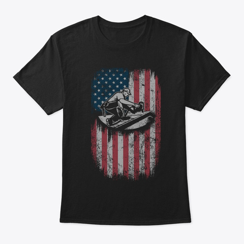 American Roofer Flag Shirt Black T-Shirt Front