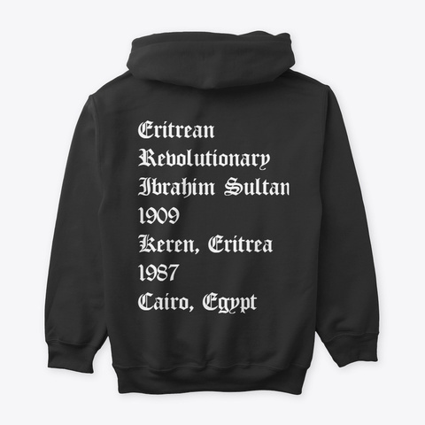 Eritrean Revolutionary Ibrahim Sultan Black Camiseta Back