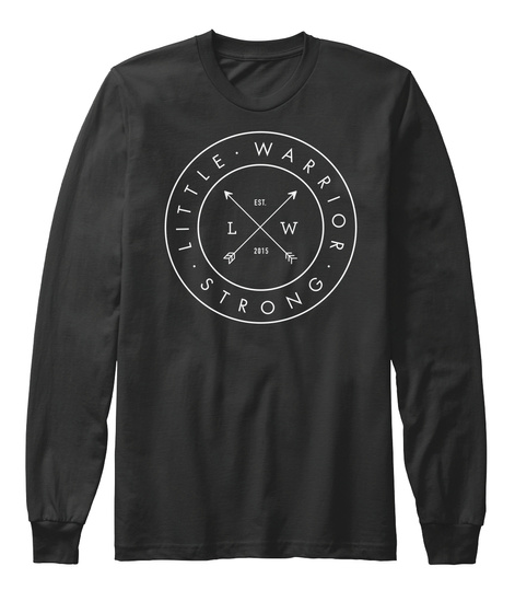 Little Warrior Strong Est 2015 L W  Black T-Shirt Front