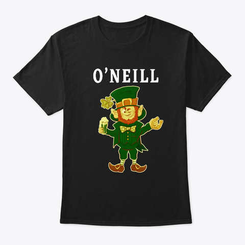 Oneill Luck Of The Irish Saint Pattys Black T-Shirt Front