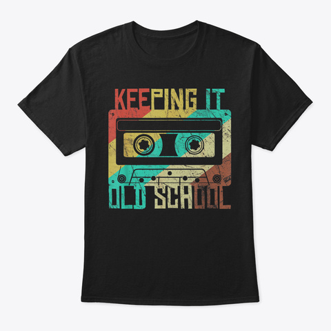 Cassette Tape Music Tshirt Retro 80 S Kee Black Camiseta Front