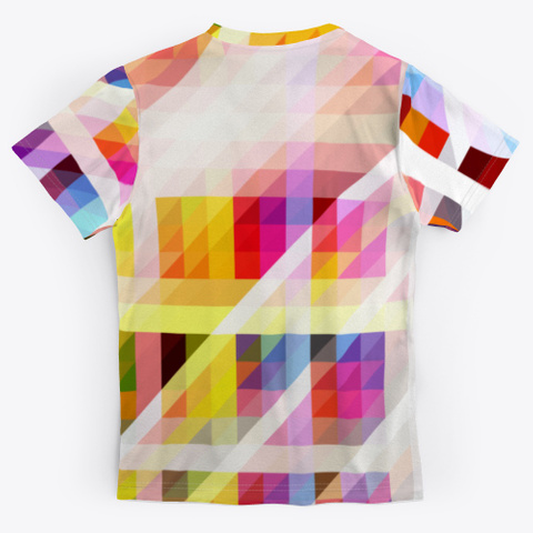 Abstract Colorful Pixel Stripes Standard T-Shirt Back