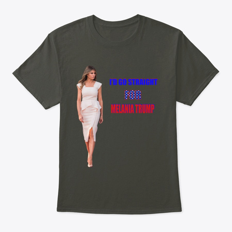 Straight For Melania Trump Smoke Gray T-Shirt Front
