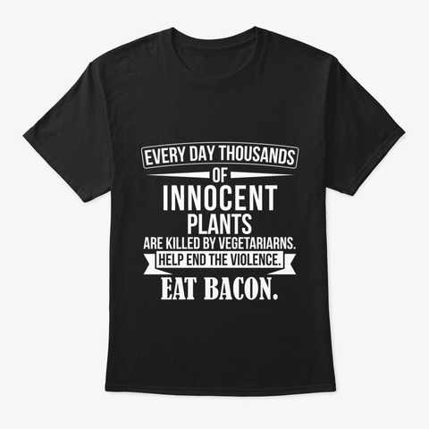 Bbq & Bacon Lover Quote Shirt   Funny An Black T-Shirt Front