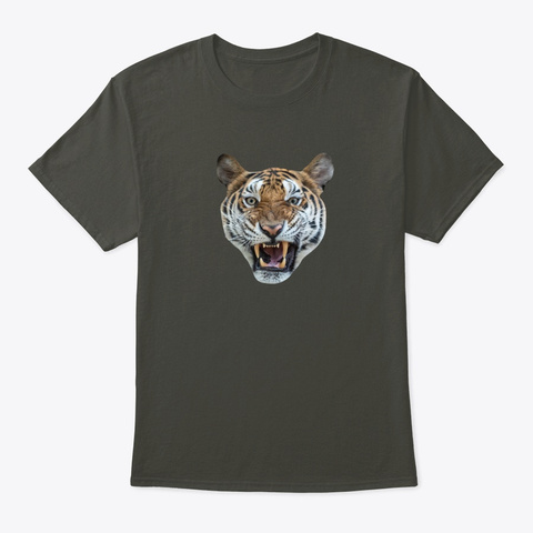 Tiger Head Smoke Gray T-Shirt Front