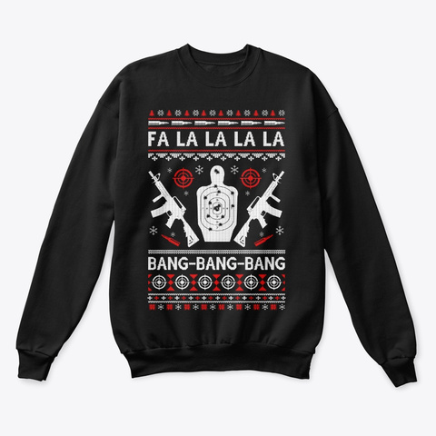 Bang Bang Bang Ar 15 Gun Point Ugly Black T-Shirt Front