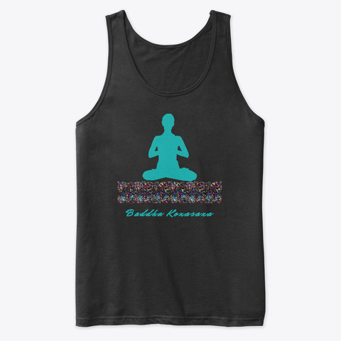Yoga Baddha Konasana Black T-Shirt Front