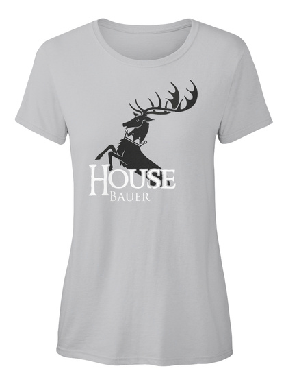Bauer Family House   Stag Sport Grey T-Shirt Front