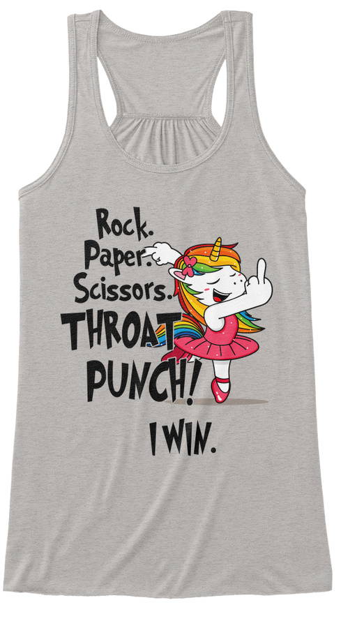 Rock paper Scissors throat punch I win U Unisex Tshirt