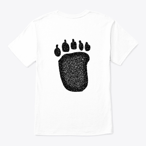 Bear Foot White T-Shirt Back