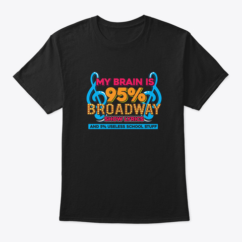 Broadway Drama Musical Black Camiseta Front