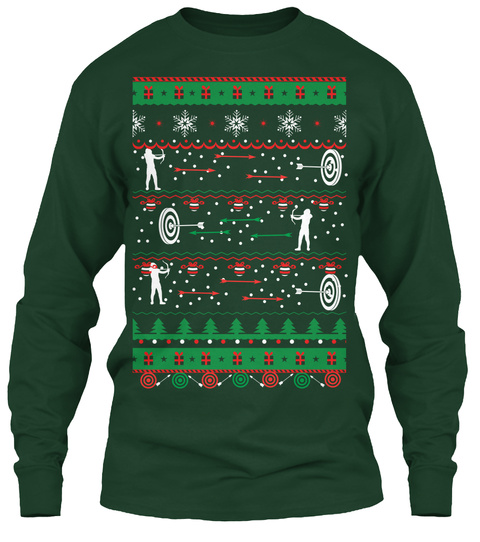 Archer Christmas Forest Green T-Shirt Front