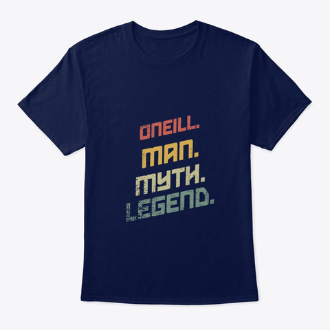 Oneill Man Myth Legend Vintage Navy T-Shirt Front