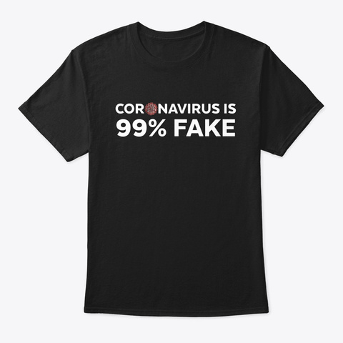 It's Mostly Fake Black T-Shirt Front